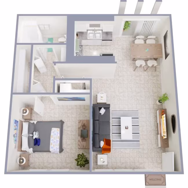 1 Bed • 1 Bath 224 floor plan